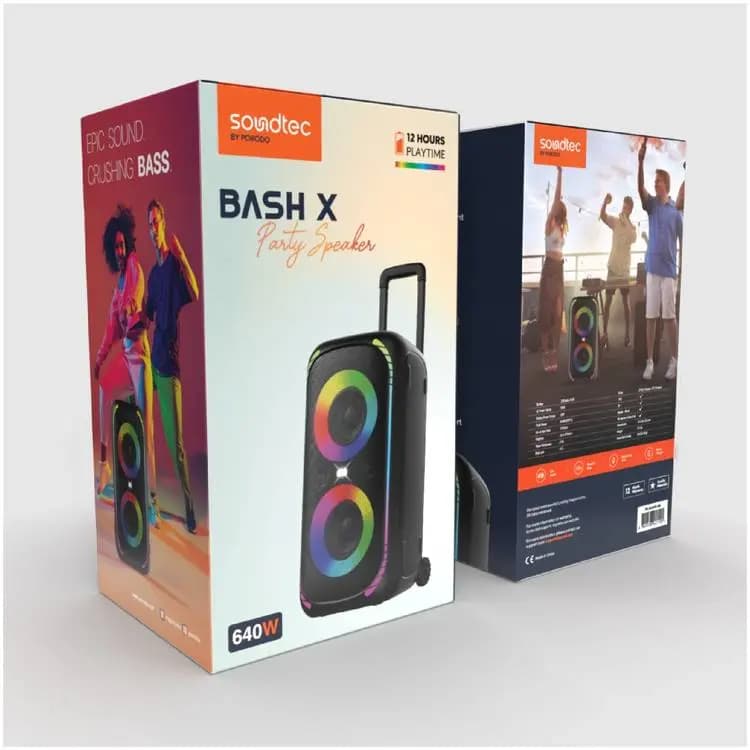 اسپیکر بلوتوثی پرودو مدل Porodo BASHX 640W speaker trolly — تصویر ۹