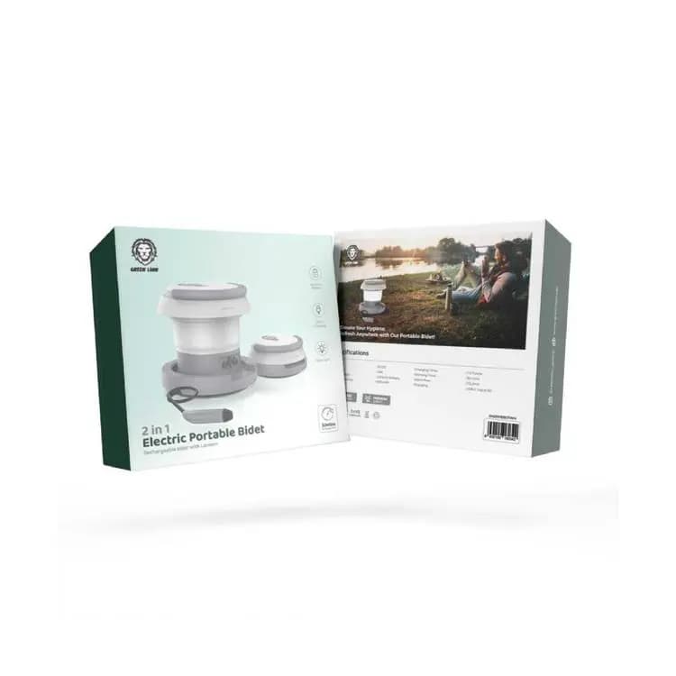 بیده و چراغ کمپینگ قابل حمل گرین لاین مدل Green lion GN2IN1EBDT electric portable bidet lantern — تصویر ۷