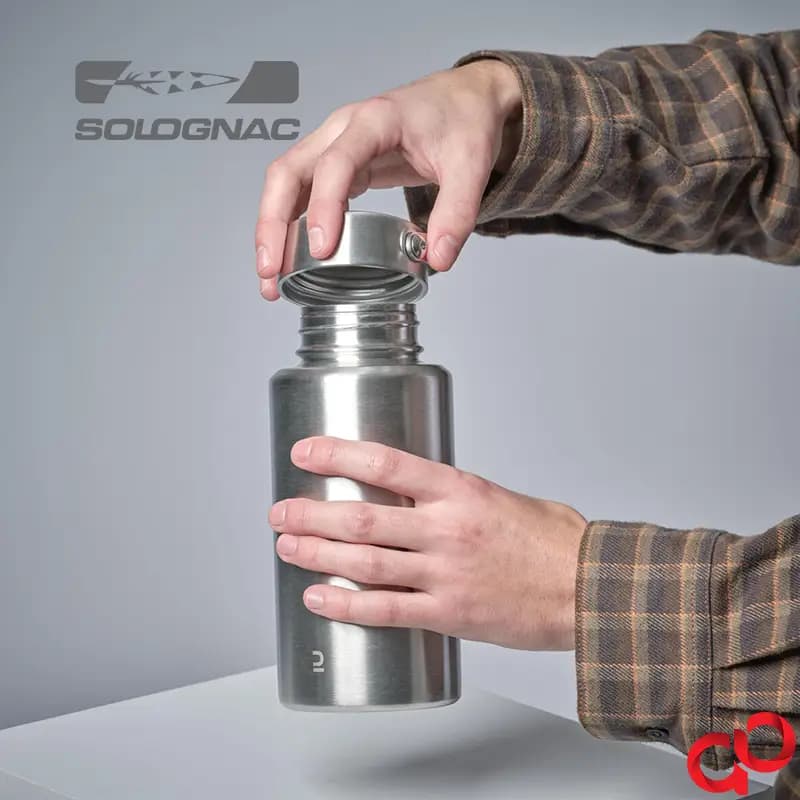 بطری آب استیل سولوگناک بوشکرفت مناسب شکار و طبیعتگردی مدل Solognac Water Bottle — تصویر ۱۲