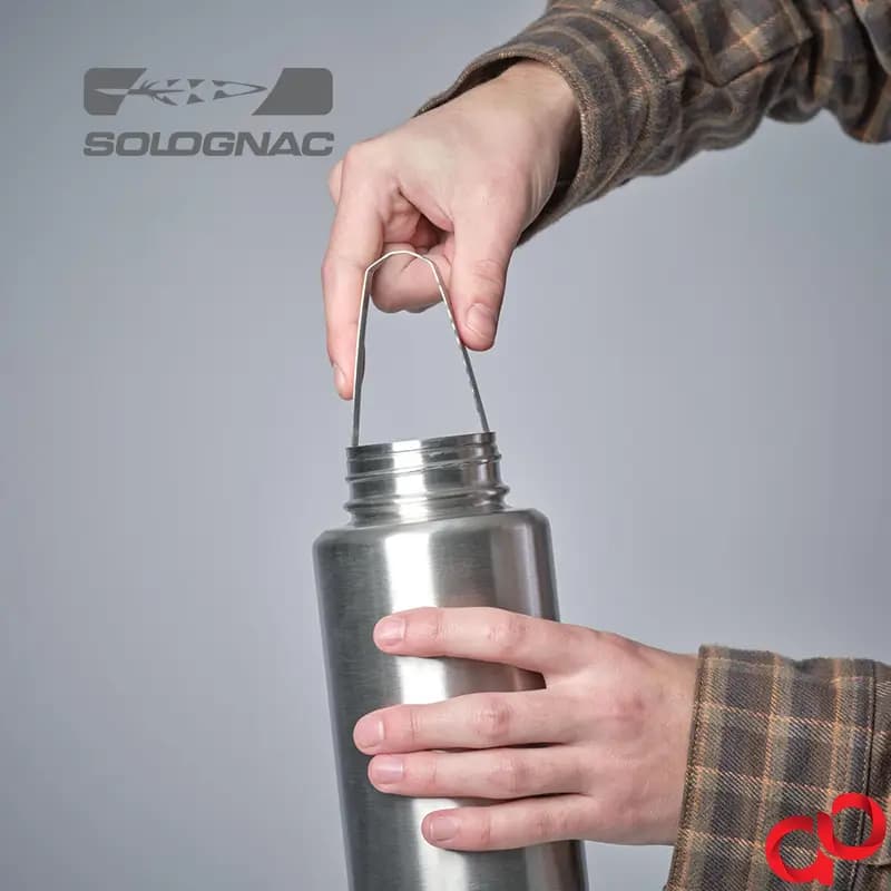 بطری آب استیل سولوگناک بوشکرفت مناسب شکار و طبیعتگردی مدل Solognac Water Bottle — تصویر ۵