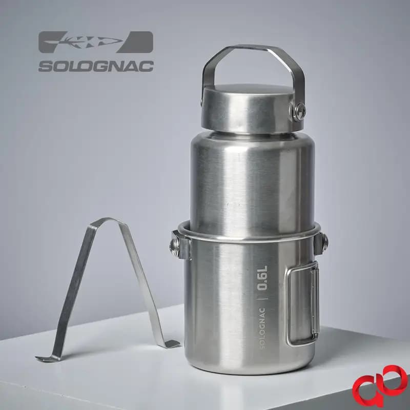 بطری آب استیل سولوگناک بوشکرفت مناسب شکار و طبیعتگردی مدل Solognac Water Bottle — تصویر ۹
