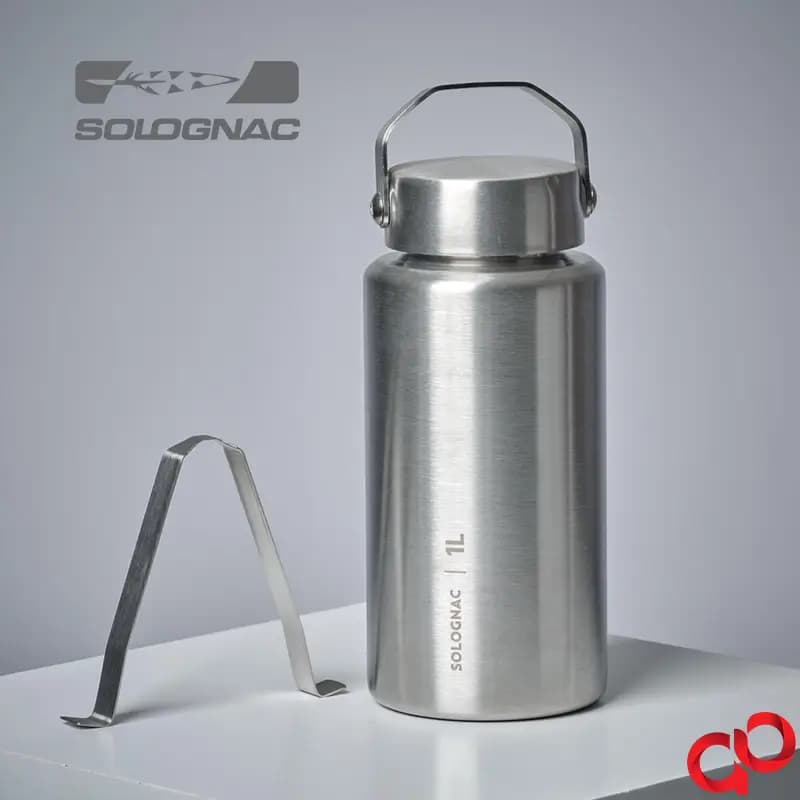 بطری آب استیل سولوگناک بوشکرفت مناسب شکار و طبیعتگردی مدل Solognac Water Bottle — تصویر ۷