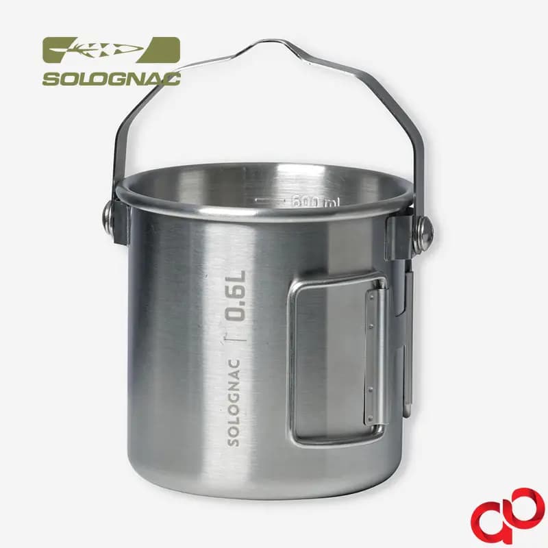 لیوان استیل بوشکرفت سولوگناک مناسب شکار و طبیعتگردی مدل Solognac Bushcraft Stainless Steel Cup