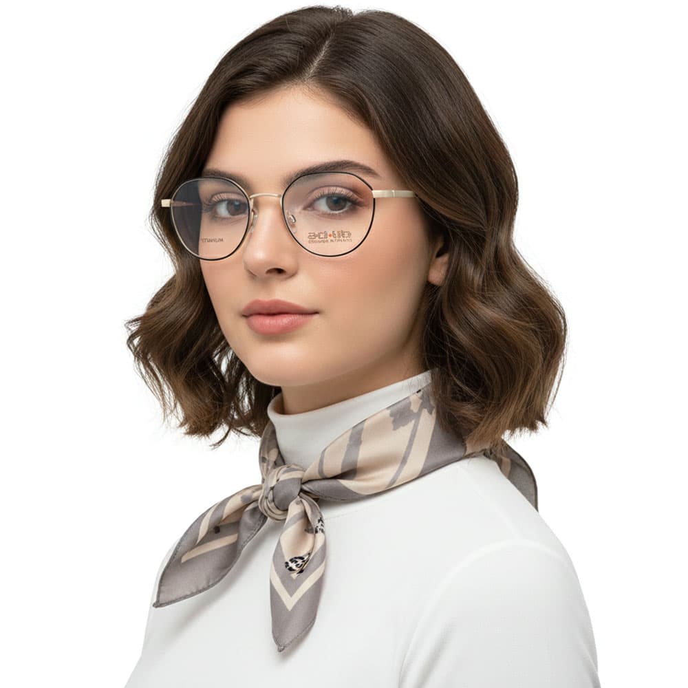 عینک طبی زنانه گرد تیتانیوم adlib AB3271 — تصویر ۱۱