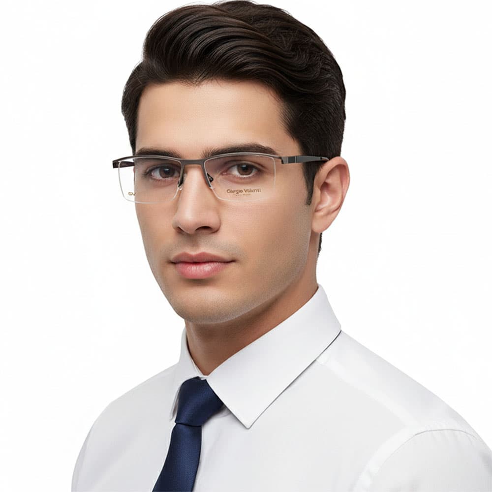 عینک طبی مردانه نیم فریم Giorgio Valenti GV-5491 — تصویر ۱۱