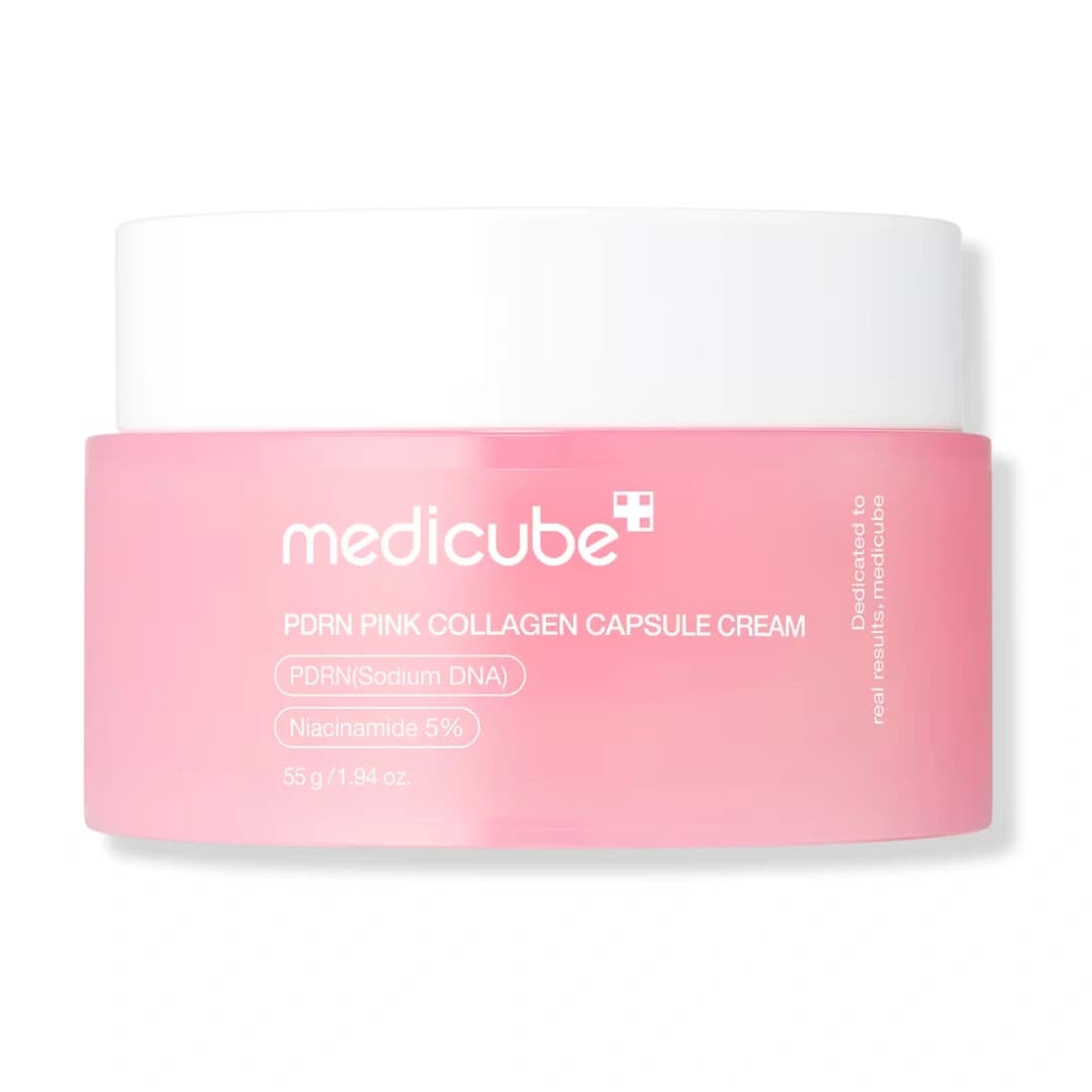 کرم کپسولی PDRN و کلاژن صورتی مدی کیوب Medicube Pink Collagen Cream حجم 55 گرم — تصویر ۱۱