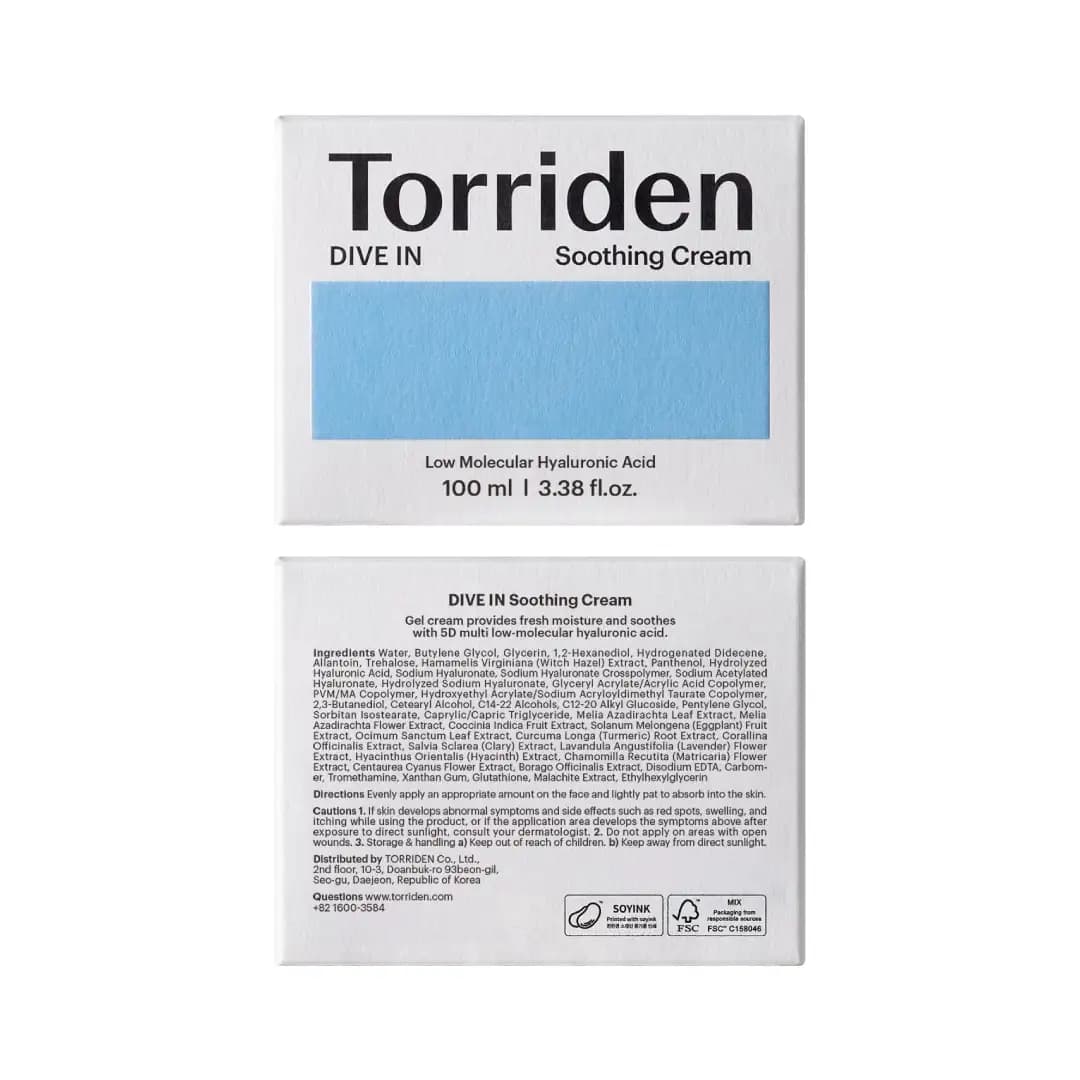 ژل کرم مرطوب کننده کاسه ای هیالورونیک اسید توریدن Torriden Soothing Cream حجم 100 میل — تصویر ۱۲