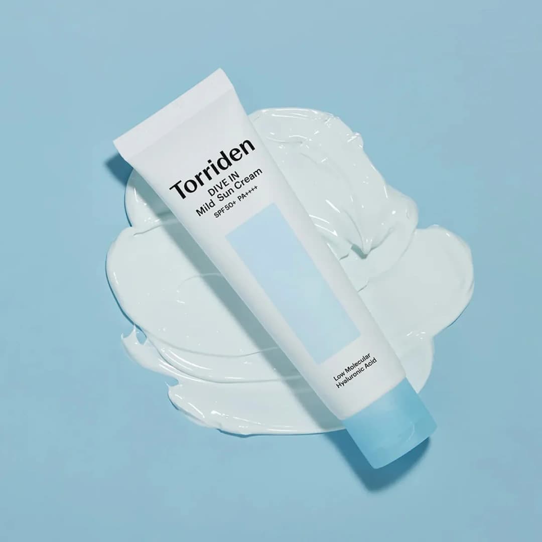 کرم ضد آفتاب فیزیکی مرطوب کننده و آبرسان توریدن Torriden Dive In Mild Sun Cream حجم 60 میل — تصویر ۴