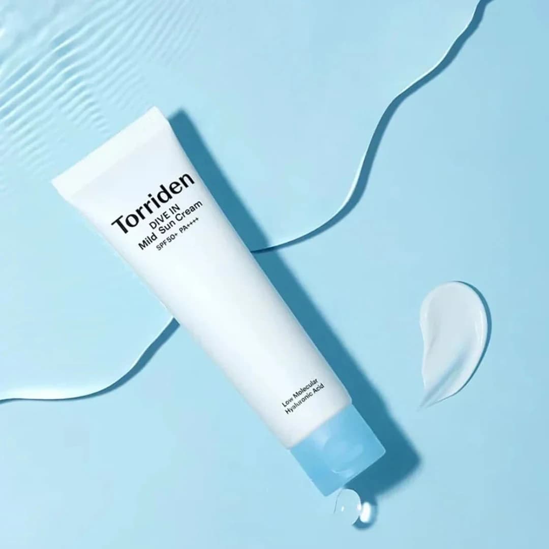 کرم ضد آفتاب فیزیکی مرطوب کننده و آبرسان توریدن Torriden Dive In Mild Sun Cream حجم 60 میل — تصویر ۶