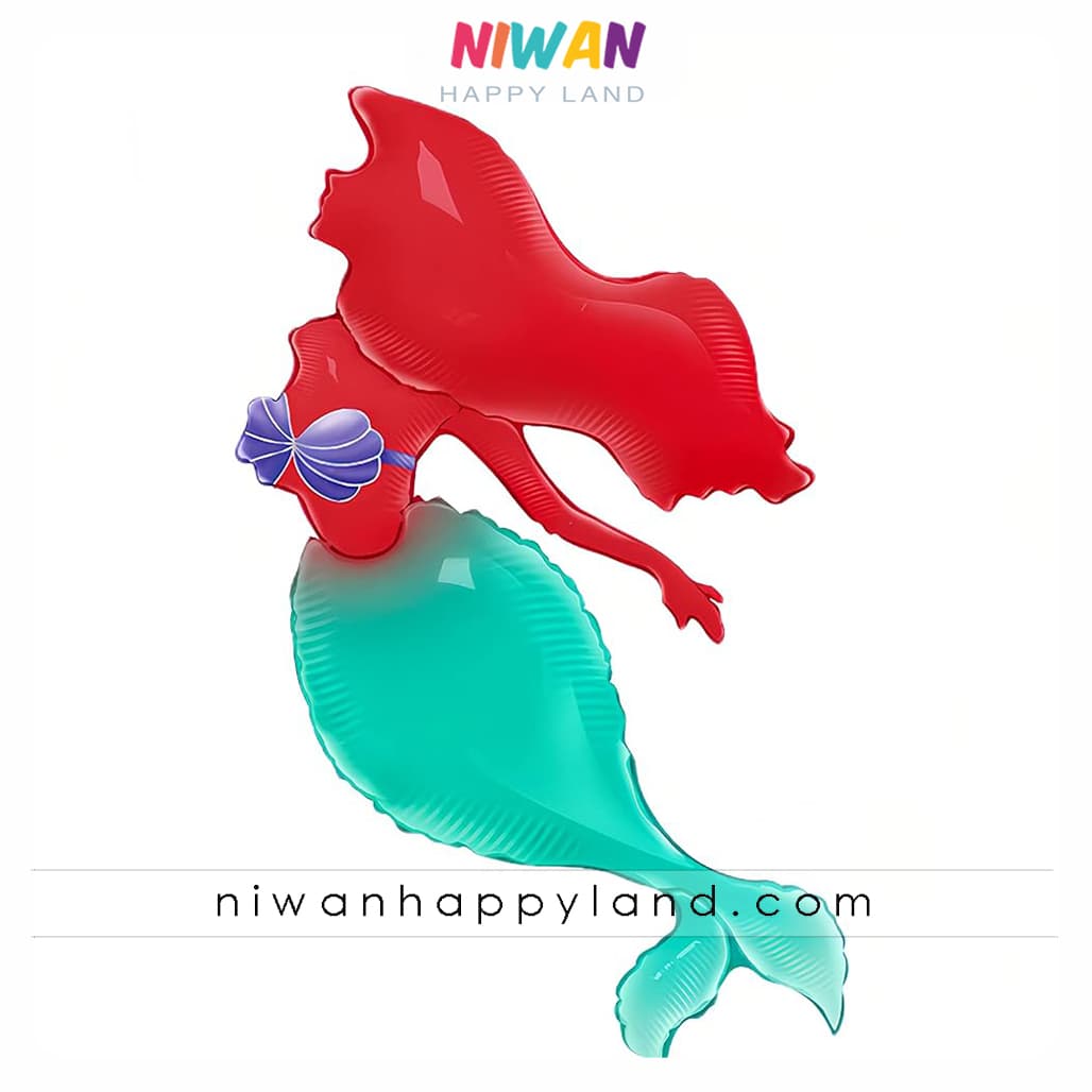 بادکنک فویلی پری دریایی بزرگ