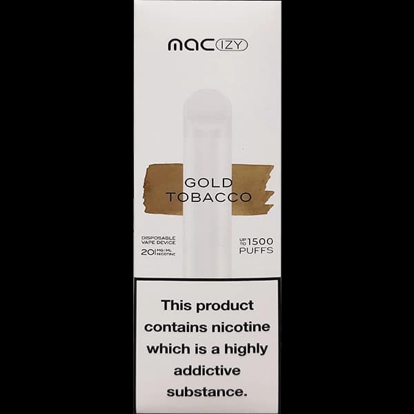 پاد یکبار مصرف مک تنباکو طلایی 1500 پاف Mac gold tobacco pod