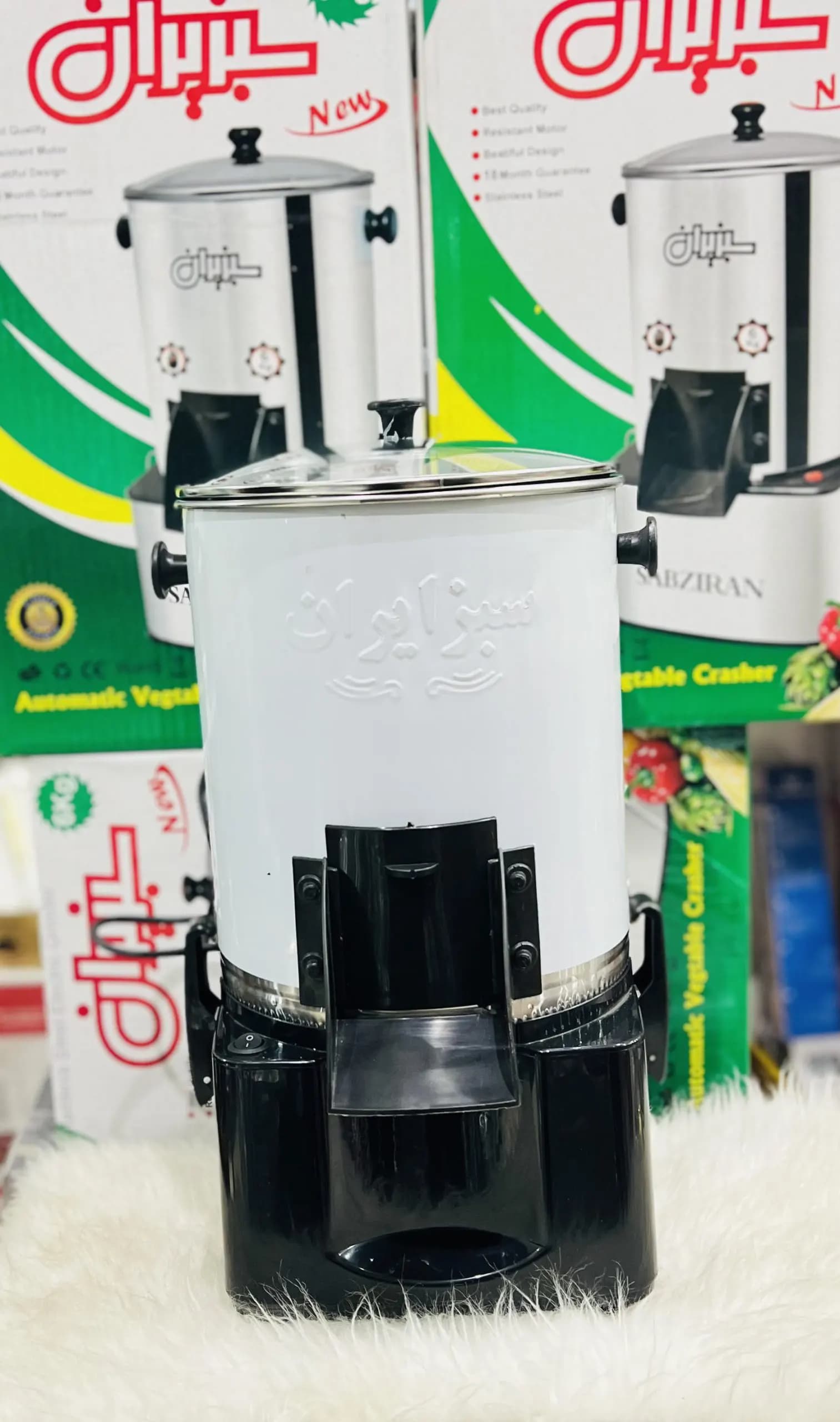 سبزی خردکن ۶ کیلویی سبز ایران تمام استیل با موتور ۱۸۰۰ وات — تصویر ۱۱