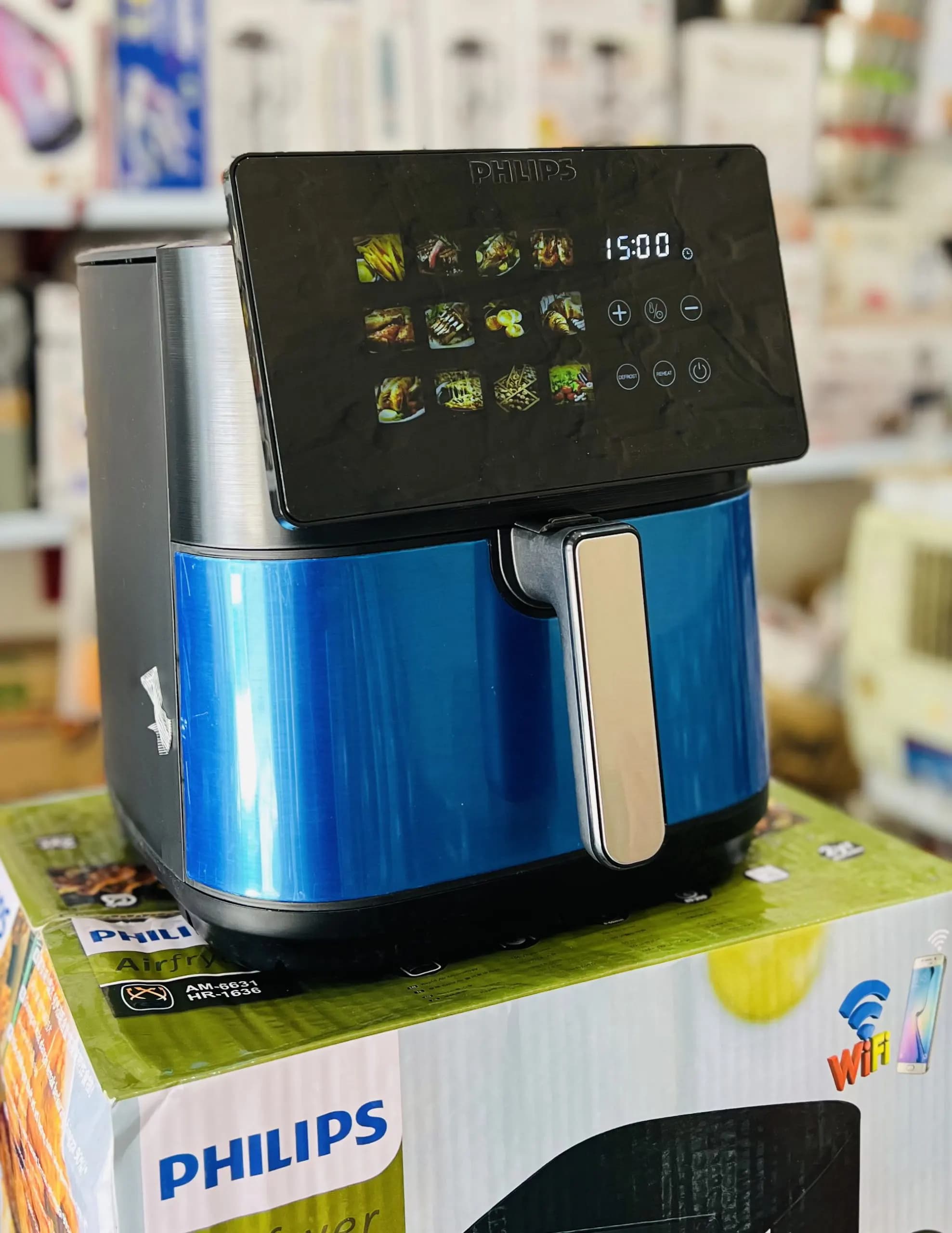 سرخ کن (سرخکن) بدون روغن فیلیپس 17.5 لیتری دو المنت وای‌فای دار مدل HR1636 — تصویر ۱۱