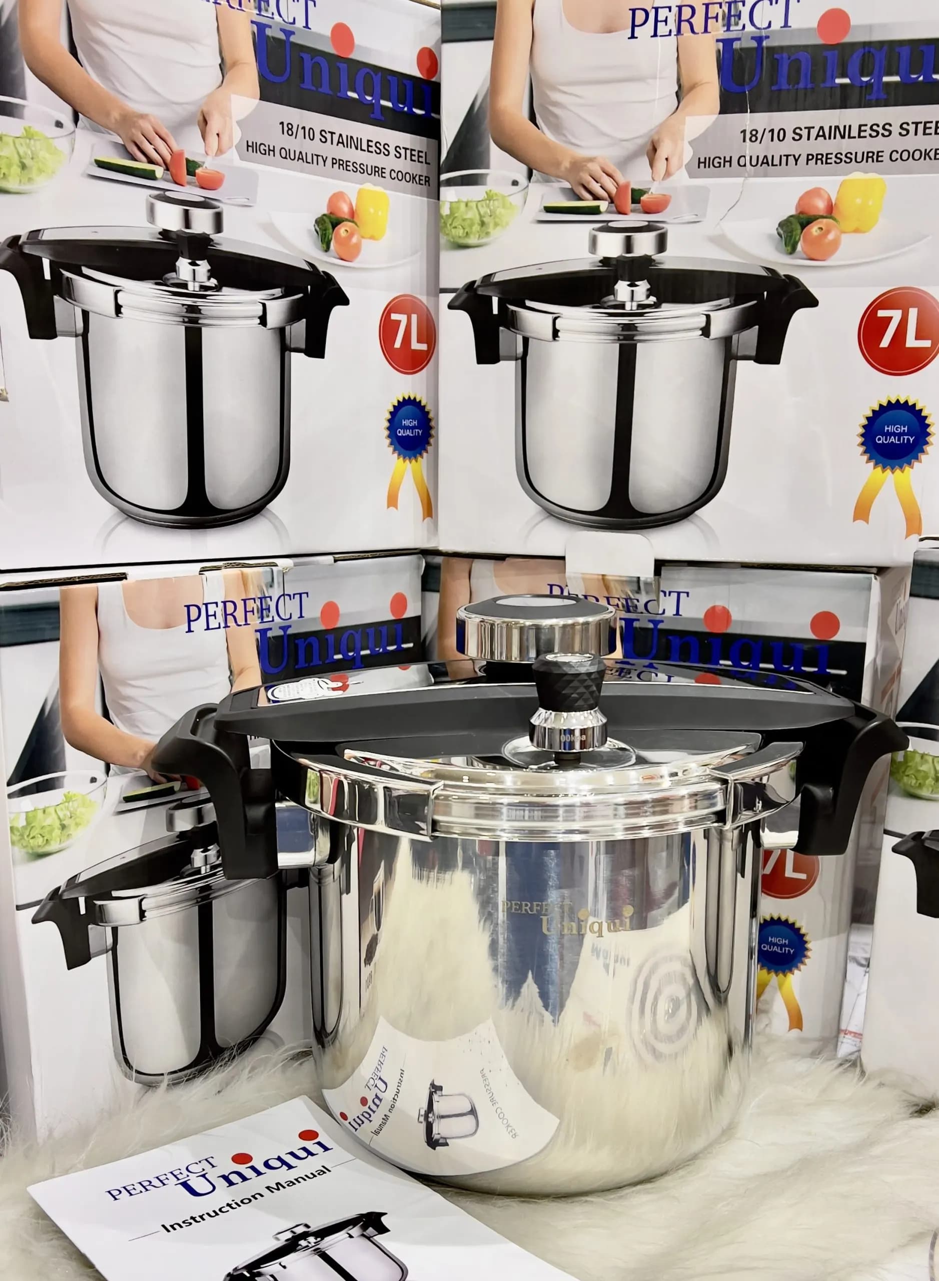 زودپز کلیپسی 7 لیتری استیل مارک یونیک اصلی Unique DSQ07 — تصویر ۵