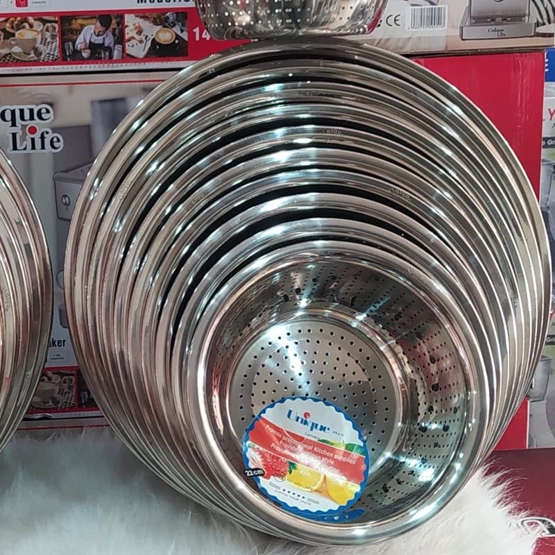 سرویس آبکش و لگن استیل 12 پارچه یونیک — تصویر ۷