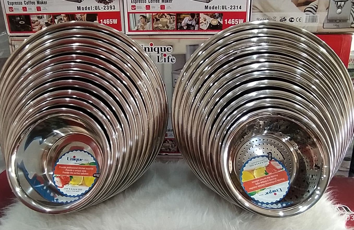 سرویس آبکش و لگن استیل 12 پارچه یونیک — تصویر ۸