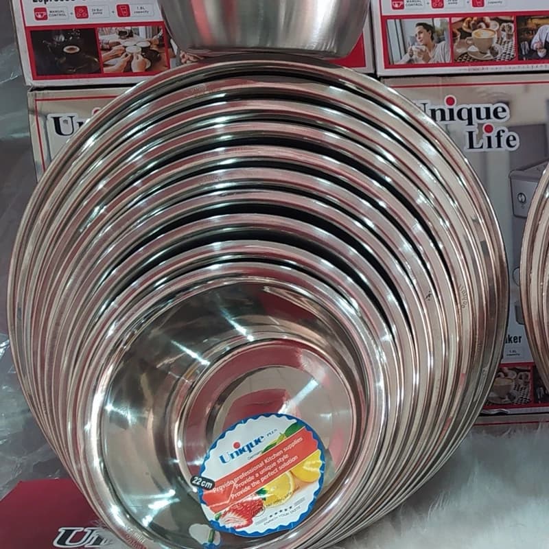 سرویس آبکش و لگن استیل 12 پارچه یونیک — تصویر ۵