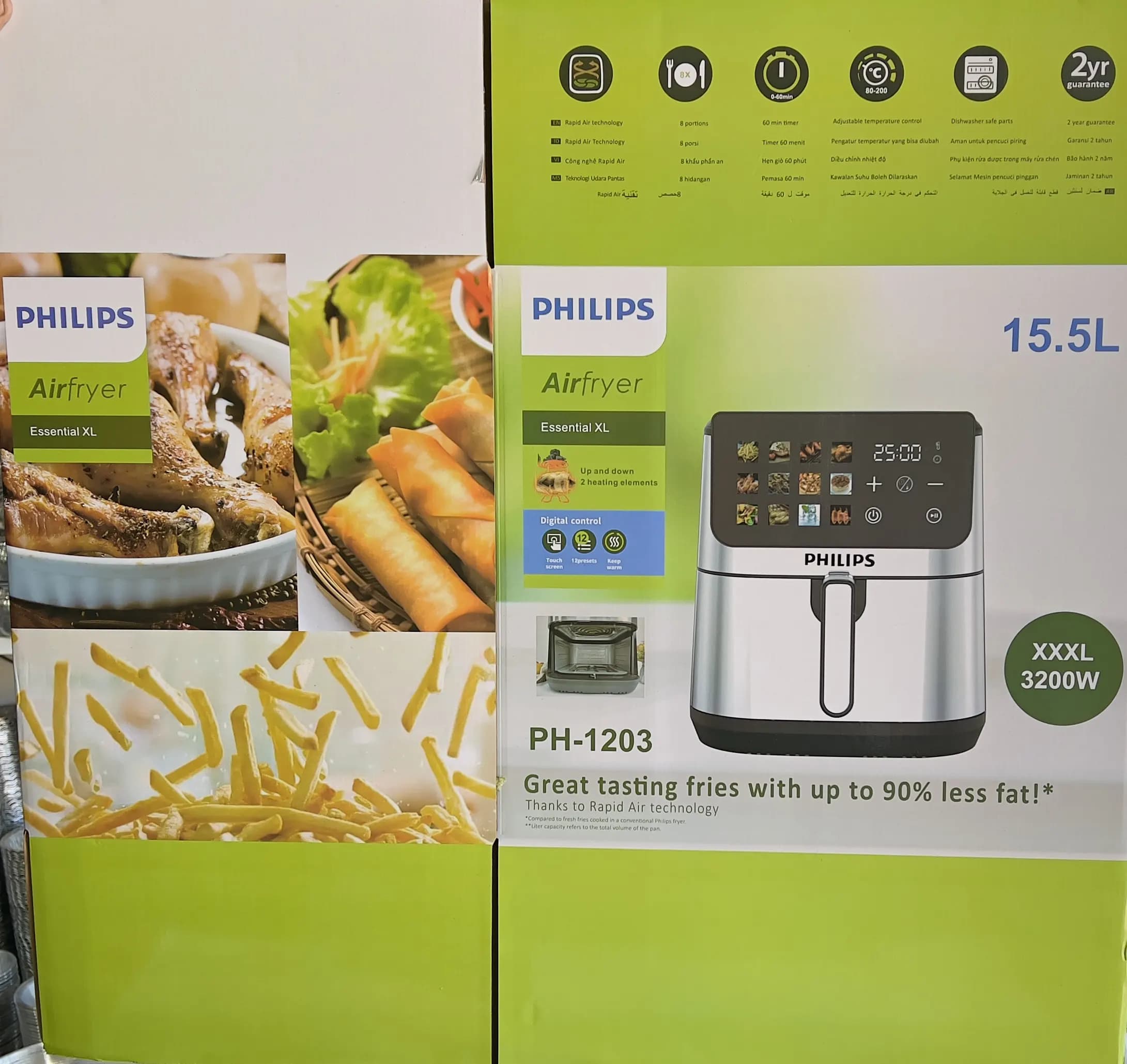 سرخ کن(سرخکن) 2 المنت 15.5 لیتر فیلیپس 3200 وات مدل PH-1203 — تصویر ۱۲
