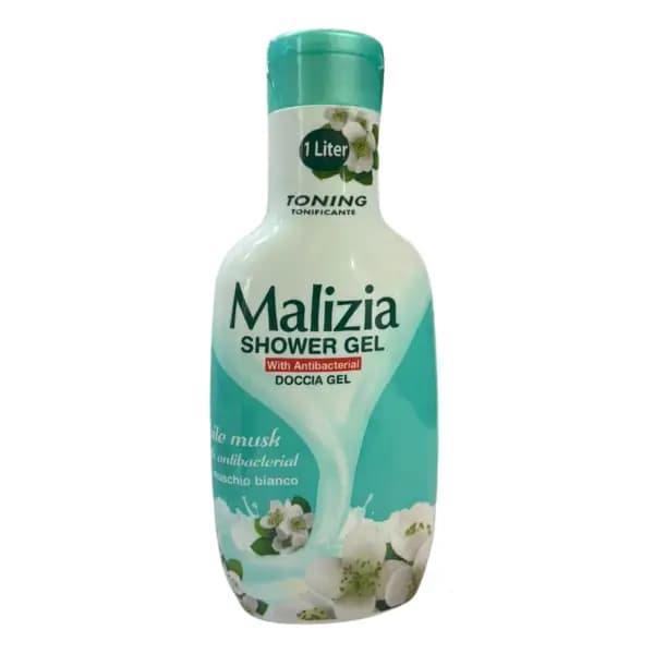 شامپو بدن مالیزیا حاوی عصاره مشک سفید و آنتی باکتریال حجم 1000میل Malizia White Musk With Antibacterial body wash,1000ml — تصویر ۷
