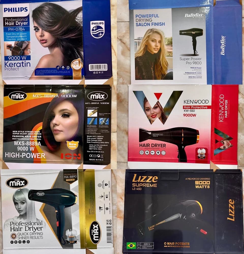 سشوار حرفه‌ای 9000 وات | خرید سشوار برندهای Philips، Babyliss، Kenwood، Lizze، Pro Max، Maximan — تصویر ۲