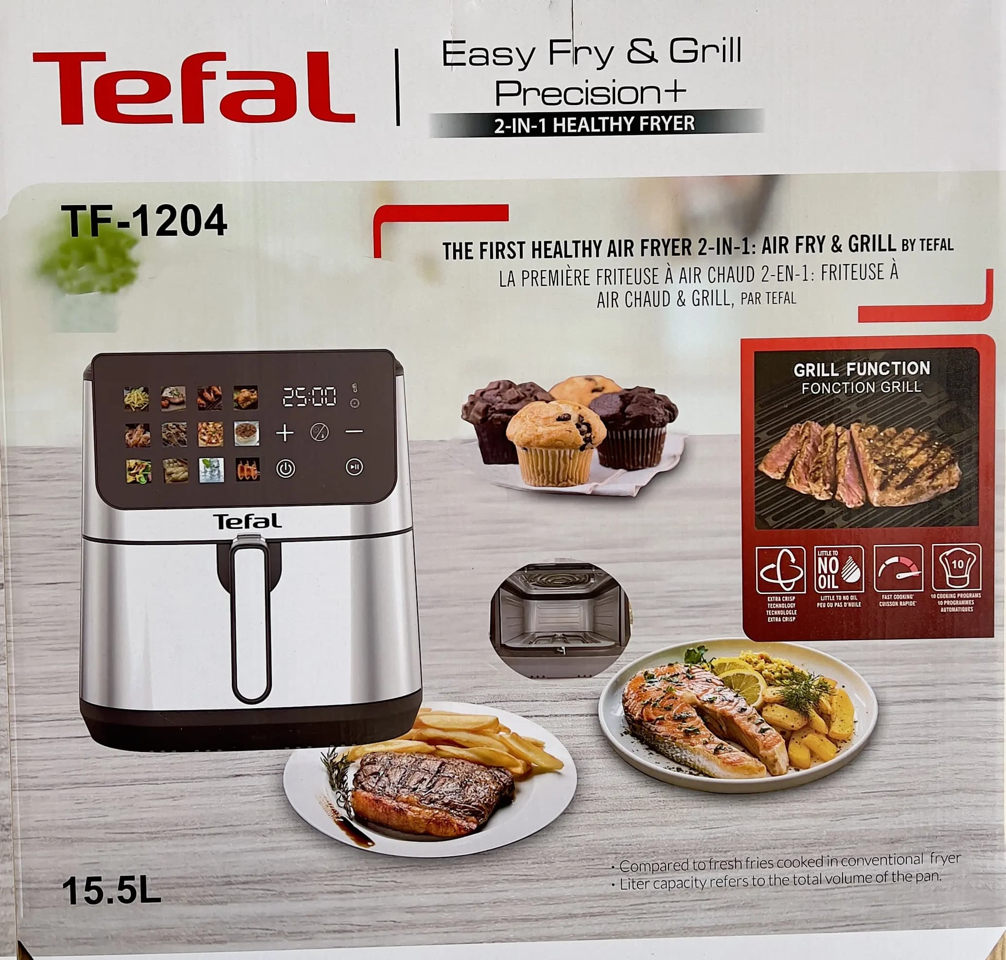 سرخ کن (سرخکن) 2 المنت 15.5 لیتر تفال مدل TF-1204 — تصویر ۱۰