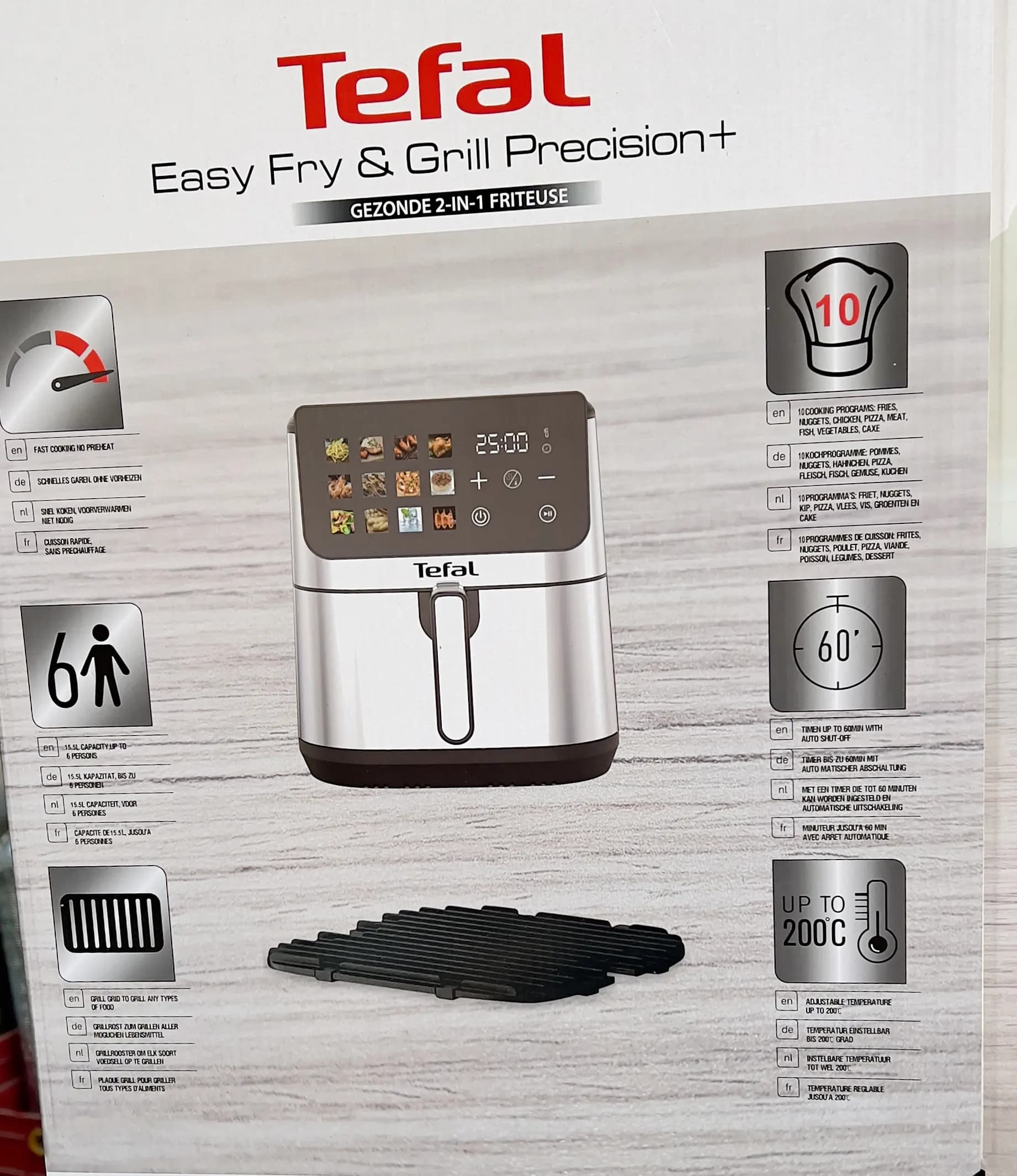 سرخ کن (سرخکن) 2 المنت 15.5 لیتر تفال مدل TF-1204 — تصویر ۳