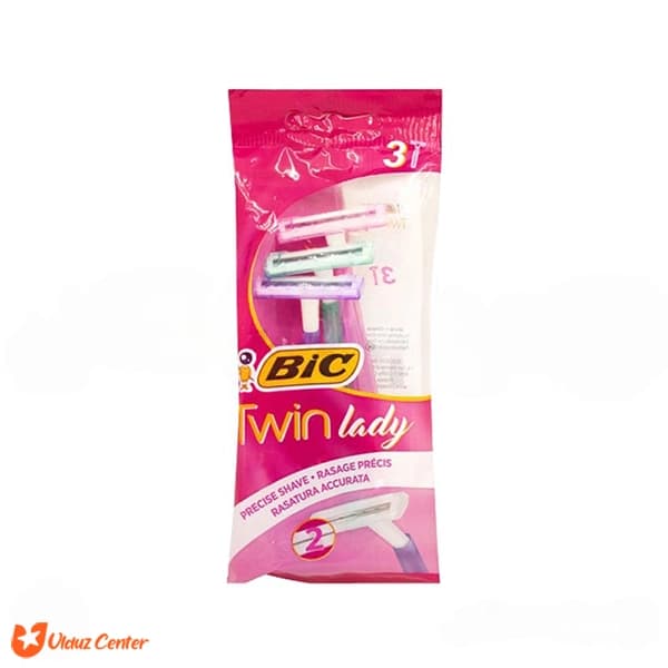 خودتراش دو تیغ بیک مدل Twin lady بسته 3 عددی