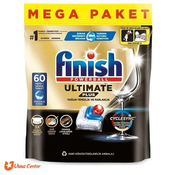 قرص ماشین ظرفشویی فینیش مدل Ultimate Plus بسته 60 عددی