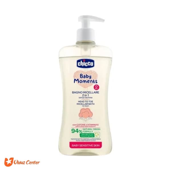 شامپو سر و بدن کودک میسلار 2 در 1 چیکو مدل Bagno حجم 500 میل — تصویر ۳