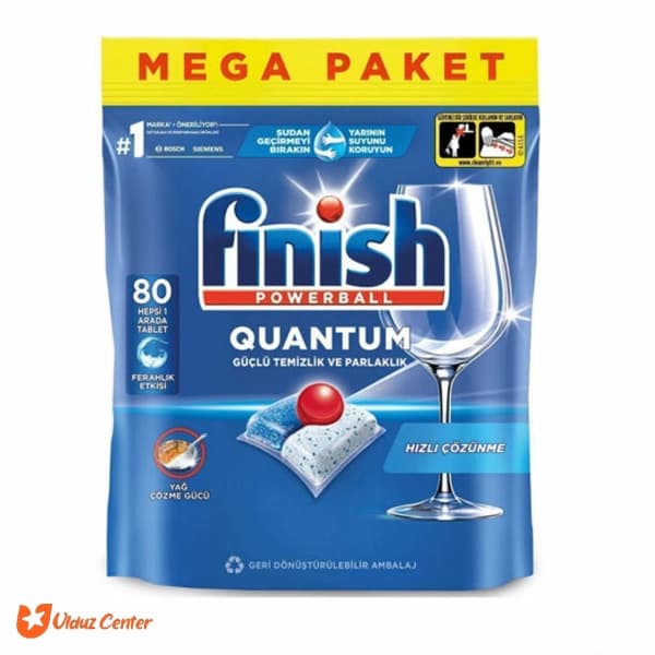 قرص ماشین ظرفشویی فینیش مدل Quantum بسته 80 عددی