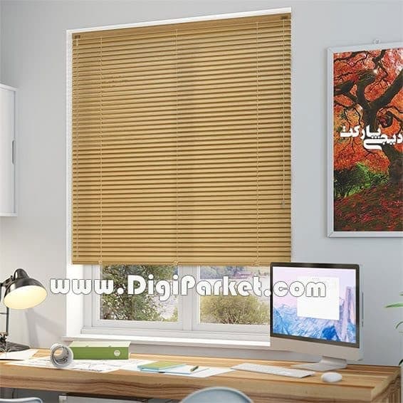 پرده کرکره فلزی طرح چوب بلوط ۲۵ میلیمتری dp82