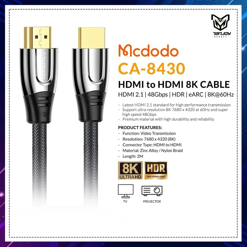 کابل HDMI مکدودو مدل CA-8430 طول 2 متر — تصویر ۹
