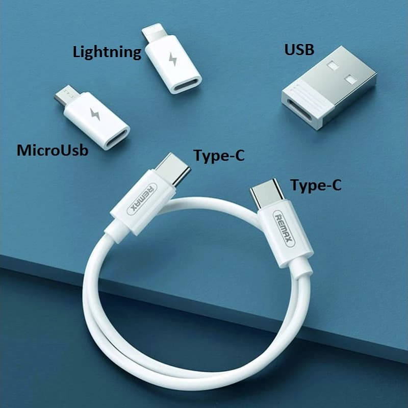 کابل تبدیل USB/USB-C به microUSB / لایتنینگ / USB-C ریمکس مدل RC_190 — تصویر ۶