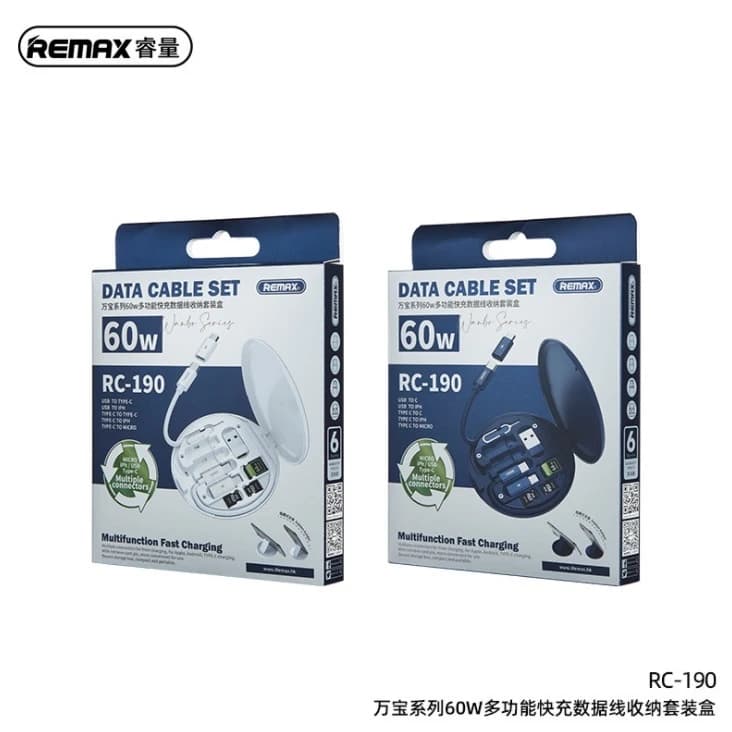 کابل تبدیل USB/USB-C به microUSB / لایتنینگ / USB-C ریمکس مدل RC_190 — تصویر ۷