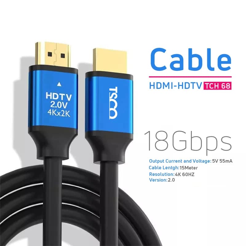 کابل HDMI تسکو مدل TCH 52 طول 1.5 متر — تصویر ۴