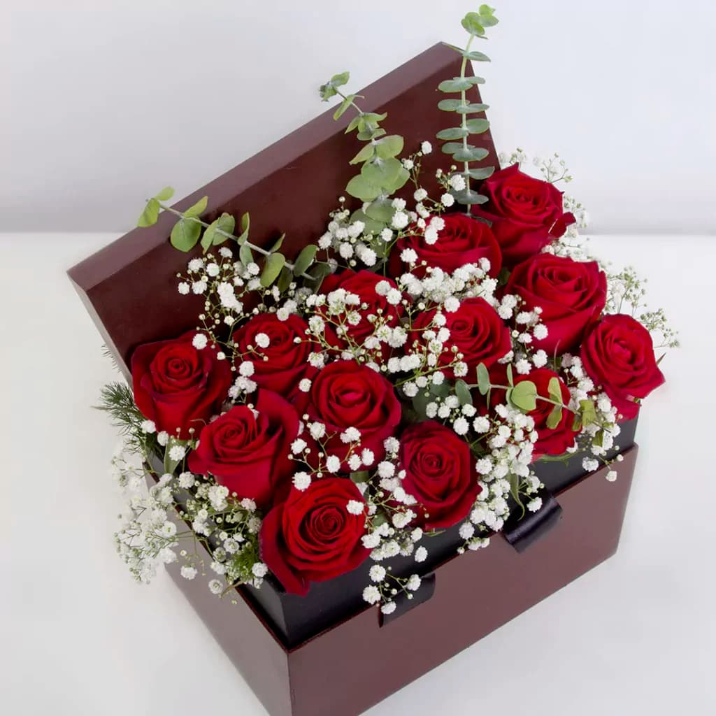باکس چوبی گل رز هلندی قرمز کد 2580 — تصویر ۸
