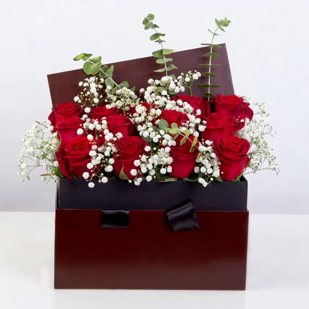 باکس چوبی گل رز هلندی قرمز کد 2580 — تصویر ۹