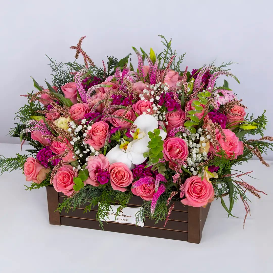 باکس چوبی گل رز هلندی کد 2650 — تصویر ۷