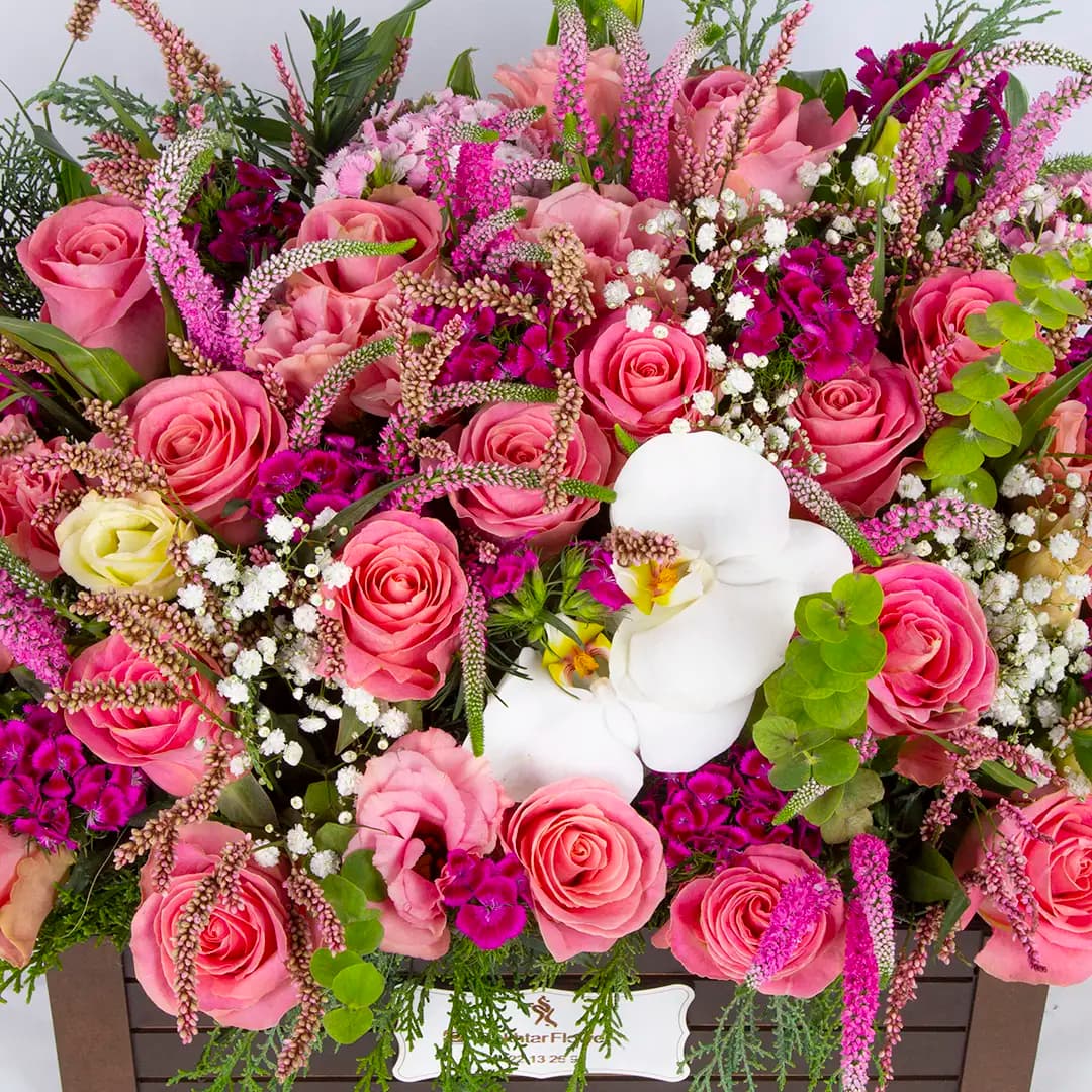 باکس چوبی گل رز هلندی کد 2650 — تصویر ۳