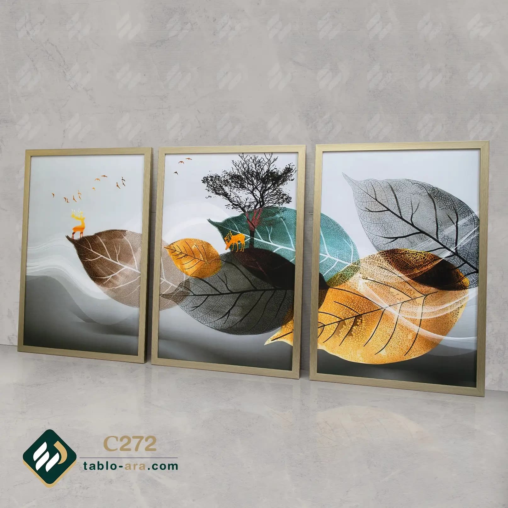 مجموعه تابلو دکوراتیو سه عددی کد 272 — تصویر ۱۱