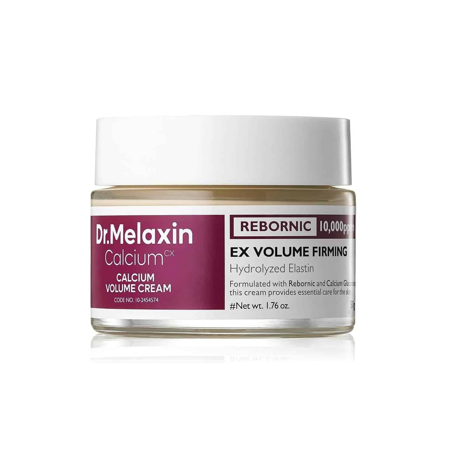 کرم حجم‌دهی و لیفت صورت دکتر ملاکسین مدل Rebornic Calcium Elastin حجم 50 میلی‌لیتر