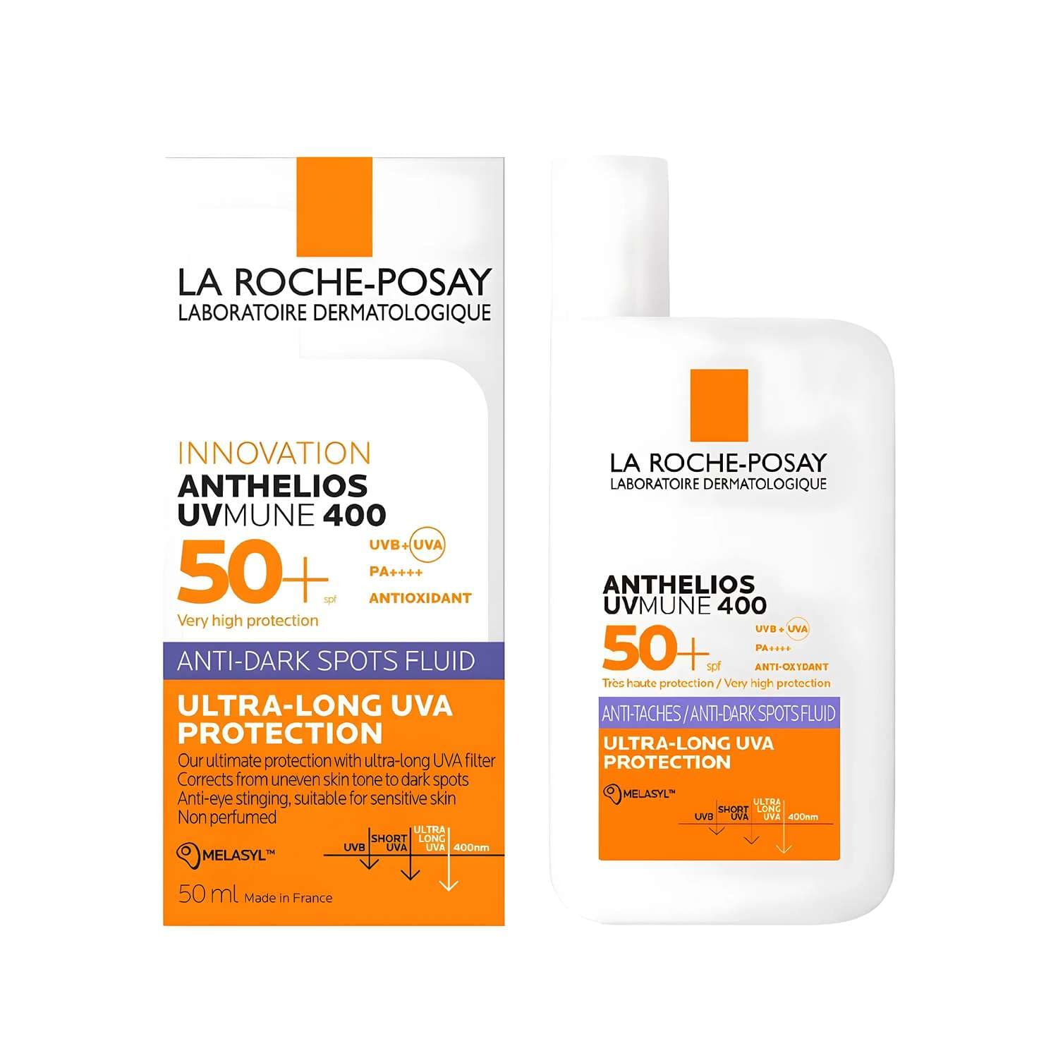 فلوئید ضد آفتاب ضدلک لاروش پوزای مدل Anthelios Spots حجم 50 میلی‌لیتر