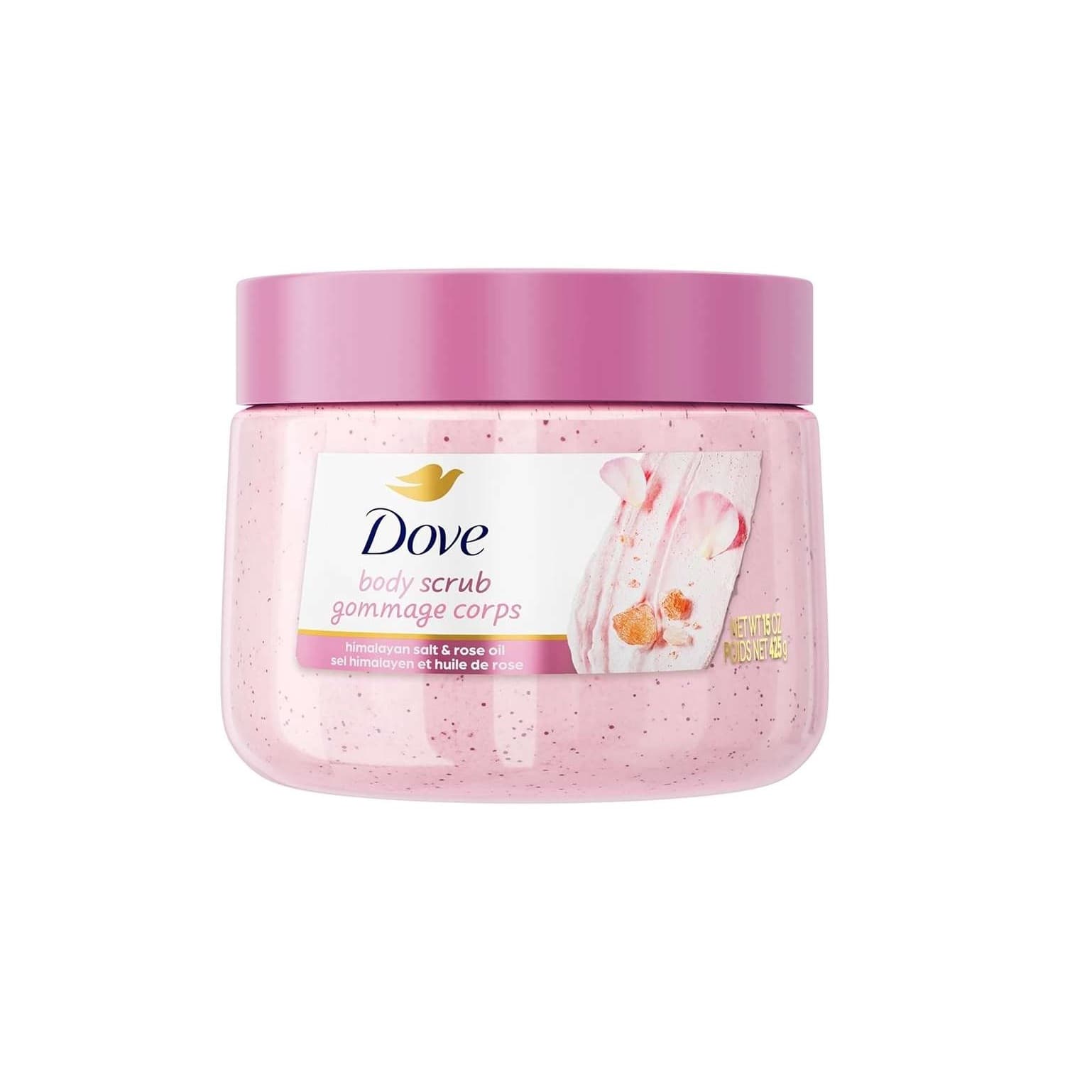 اسکراب بدن داو مدل Himalayan Salt And Rose Oil حجم 298 گرم