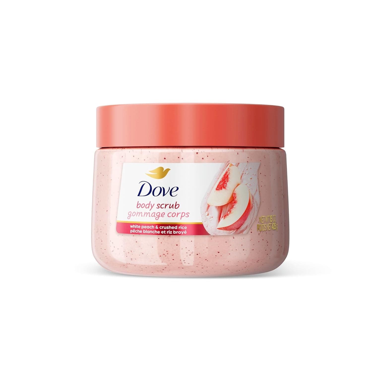 اسکراب بدن داو مدل White Peach And Crushed Rice حجم 298 گرم