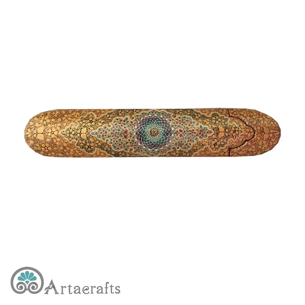 قلمدان پاپیه ماشه طرح تذهیب — تصویر ۴