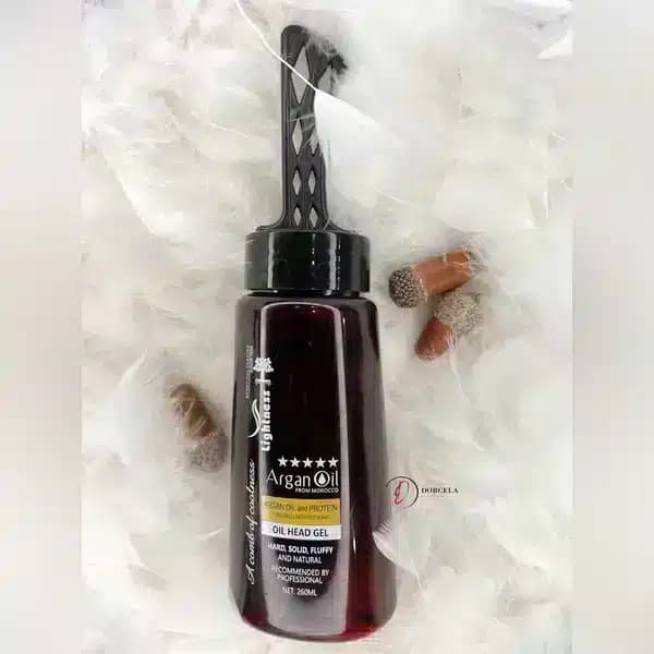 ژل مو شانه دار برند لایتنس حاوی آرگان حجم 260 میل — تصویر ۴