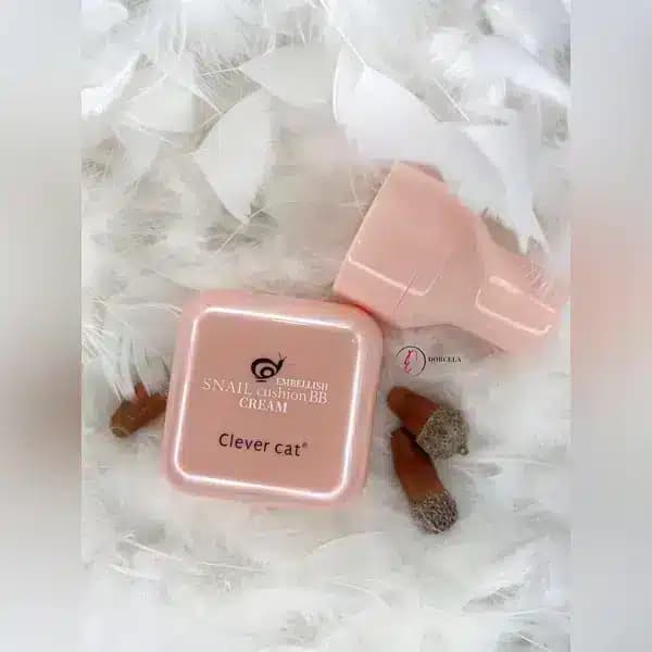 کوشن بیبی BB کرم حلزون کلور کت clever cat با پد قارچی — تصویر ۶
