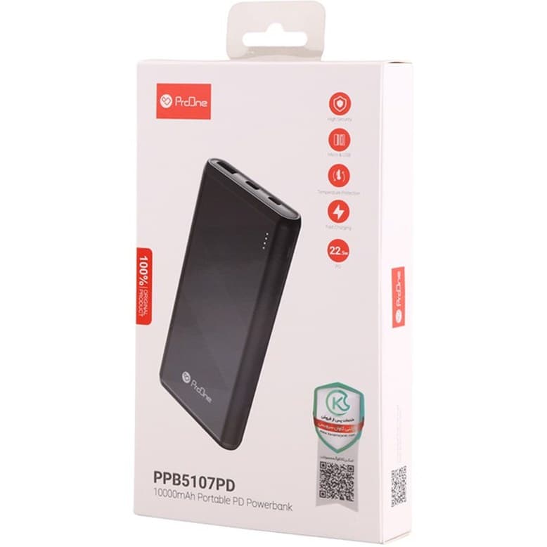 پاور بانک فست شارژ 10000 پرووان ProOne PPB5107PD PD 22.5W
