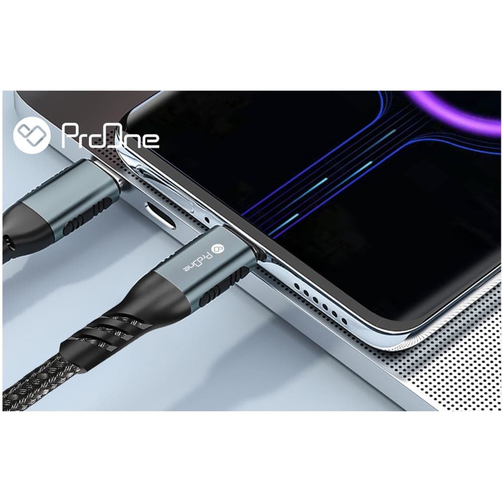 کابل USB-C پرووان مدل PCC117 50W PD طول 1.5 متر مشکی — تصویر ۸