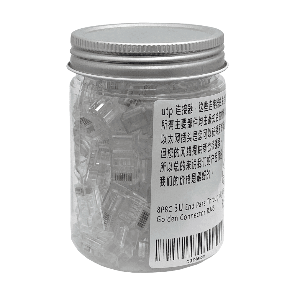 کانکتور شبکه RJ45-UTP میان گذر بسته 100 عددی — تصویر ۱۱